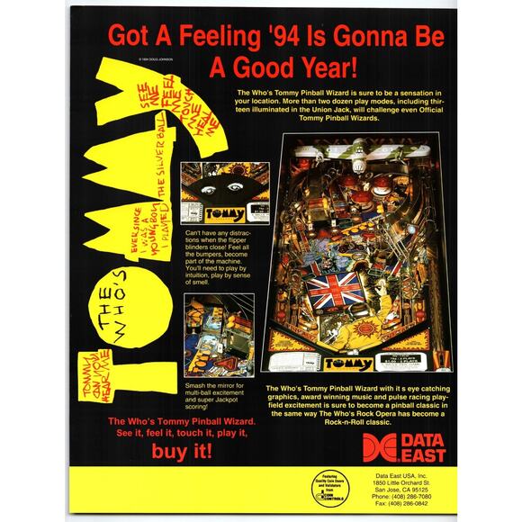 The Who's Pinball Wizard Tommy FLYER Original Artwork 8.5" x 11" Two Sides - Picture 2 of 2